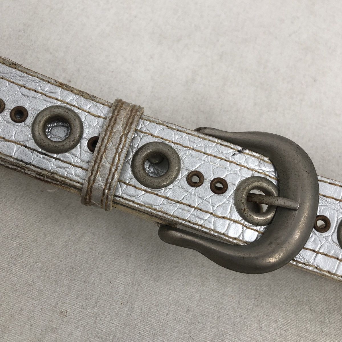 If Six Was Nine × Japanese Brand × Le Grande Bleu (L.G.B.) Silver Single Hooked Belt Punk Goth Style Size 42 - 3 Thumbnail