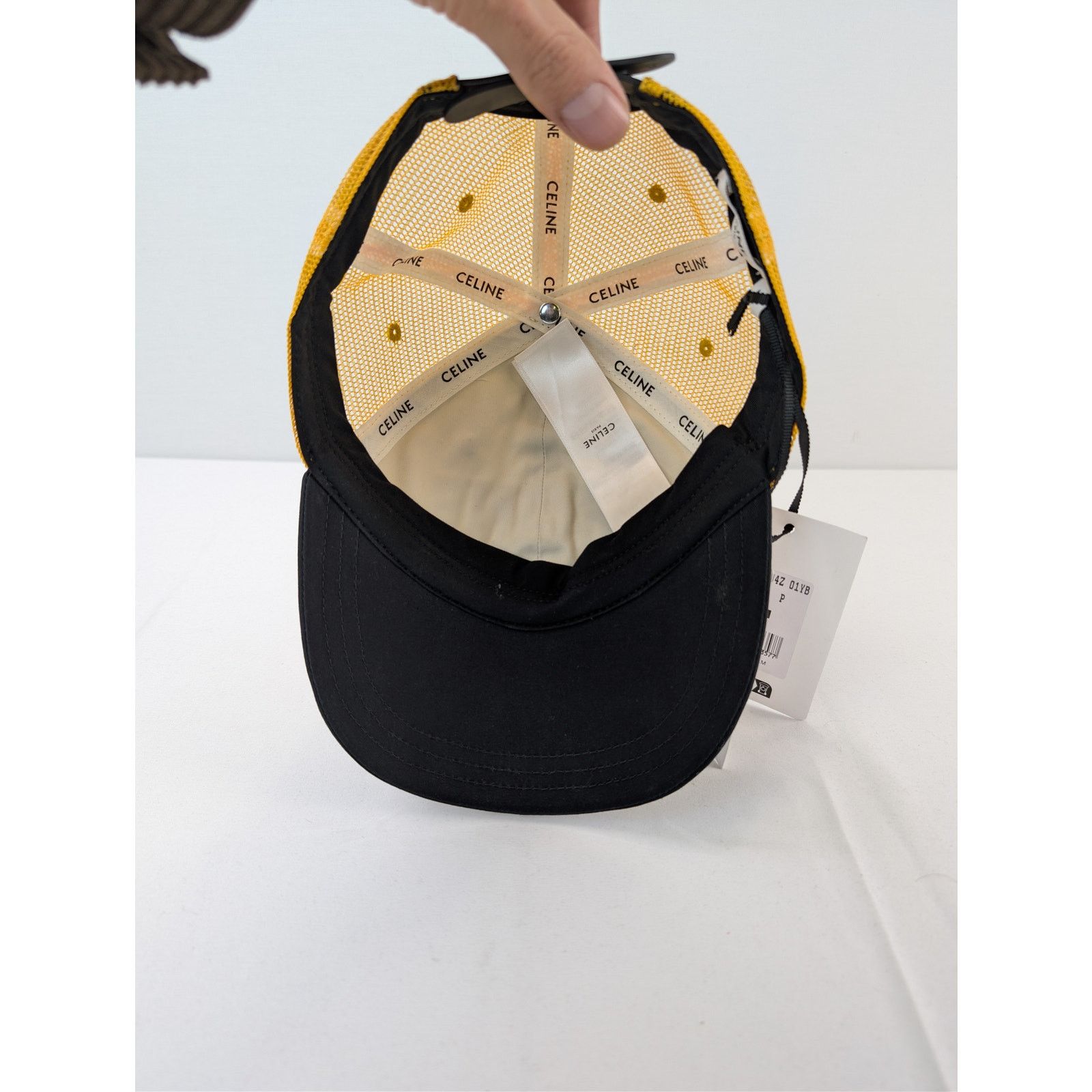 Celine o1rshd1 Size: M / mesh baseball Cap / Hat in Yellow/Beige Size ONE SIZE - 9 Thumbnail