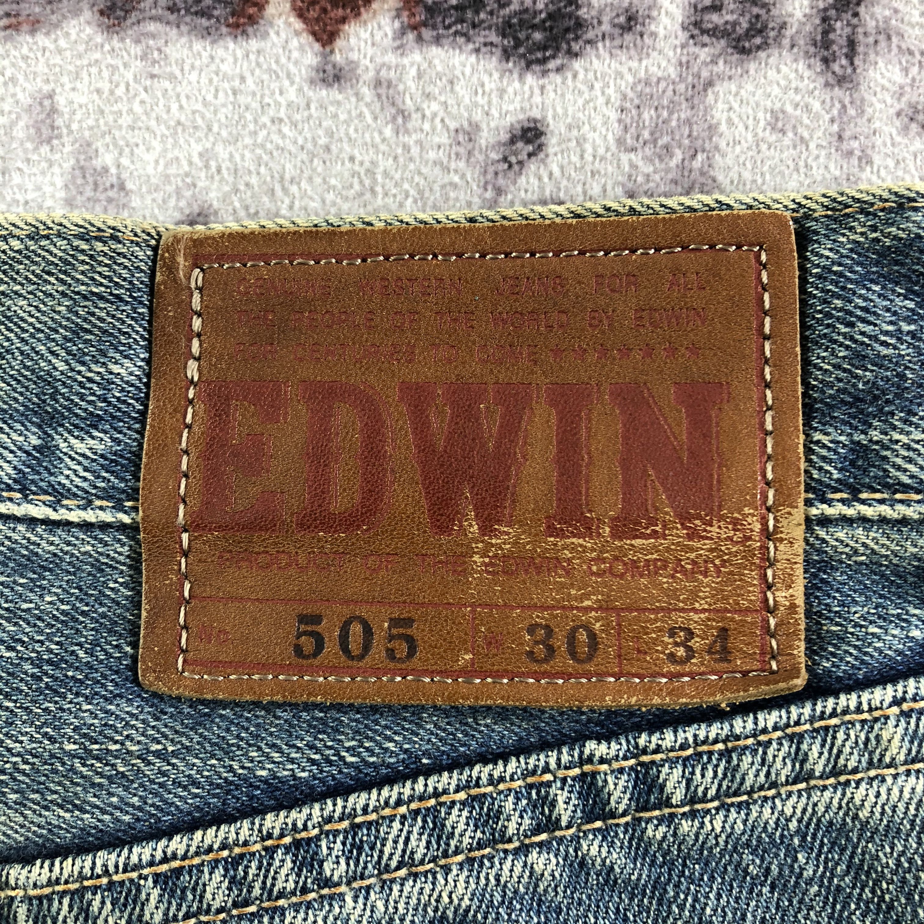 Edwin Vintage Blue Wash Edwin 505 Selvedge Jeans-JM3606 Size US 31 - 5 Thumbnail