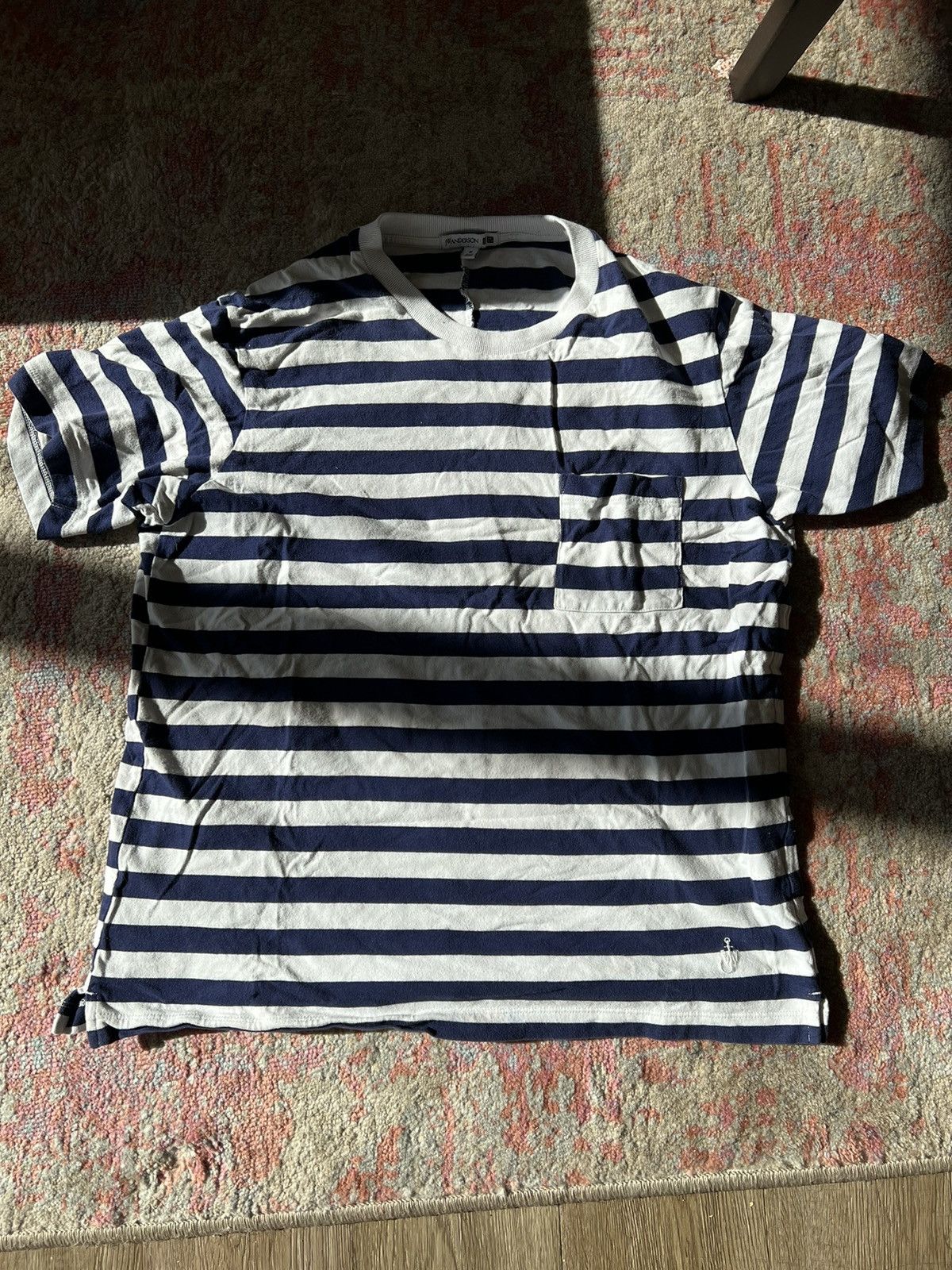 JW Anderson × Uniqlo Uniqlo JW Anderson Striped Asymmetrical T-Shirt Size US M / EU 48-50 / 2 - 1 Thumbnail