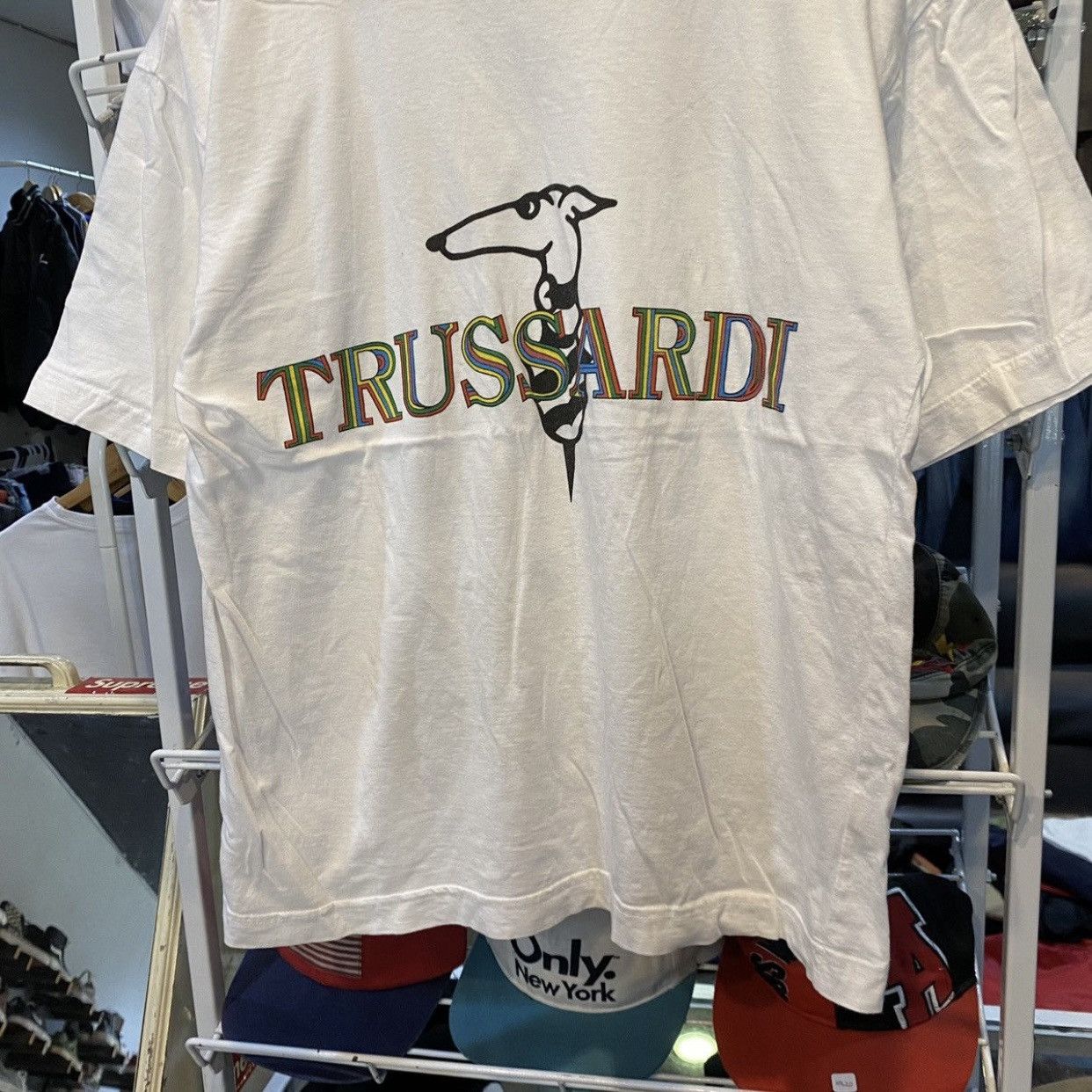 Trussardi RARE! Vintage 90s Trussardi Big Logo Spellout T-Shirt Size US M / EU 48-50 / 2 - 4 Thumbnail