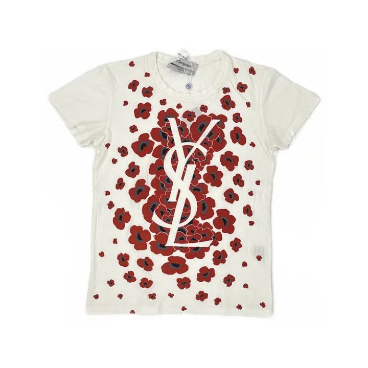 Saint Laurent Paris Saint Laurent Casual Floral Print Short Sleeve T-Shirt Size US S / EU 44-46 / 1 - 1 Thumbnail
