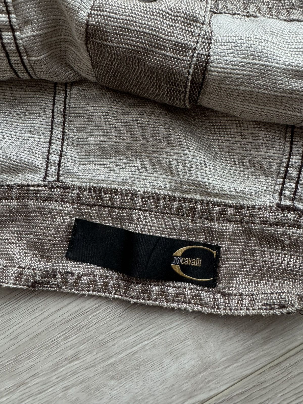 Just Cavalli × Roberto Cavalli × Vintage 🕰️ VINTAGE 00’S ROBERTO CAVALLI AVANT GARDE DENIM JACKET Size XS / US 0-2 / IT 36-38 - 6 Thumbnail