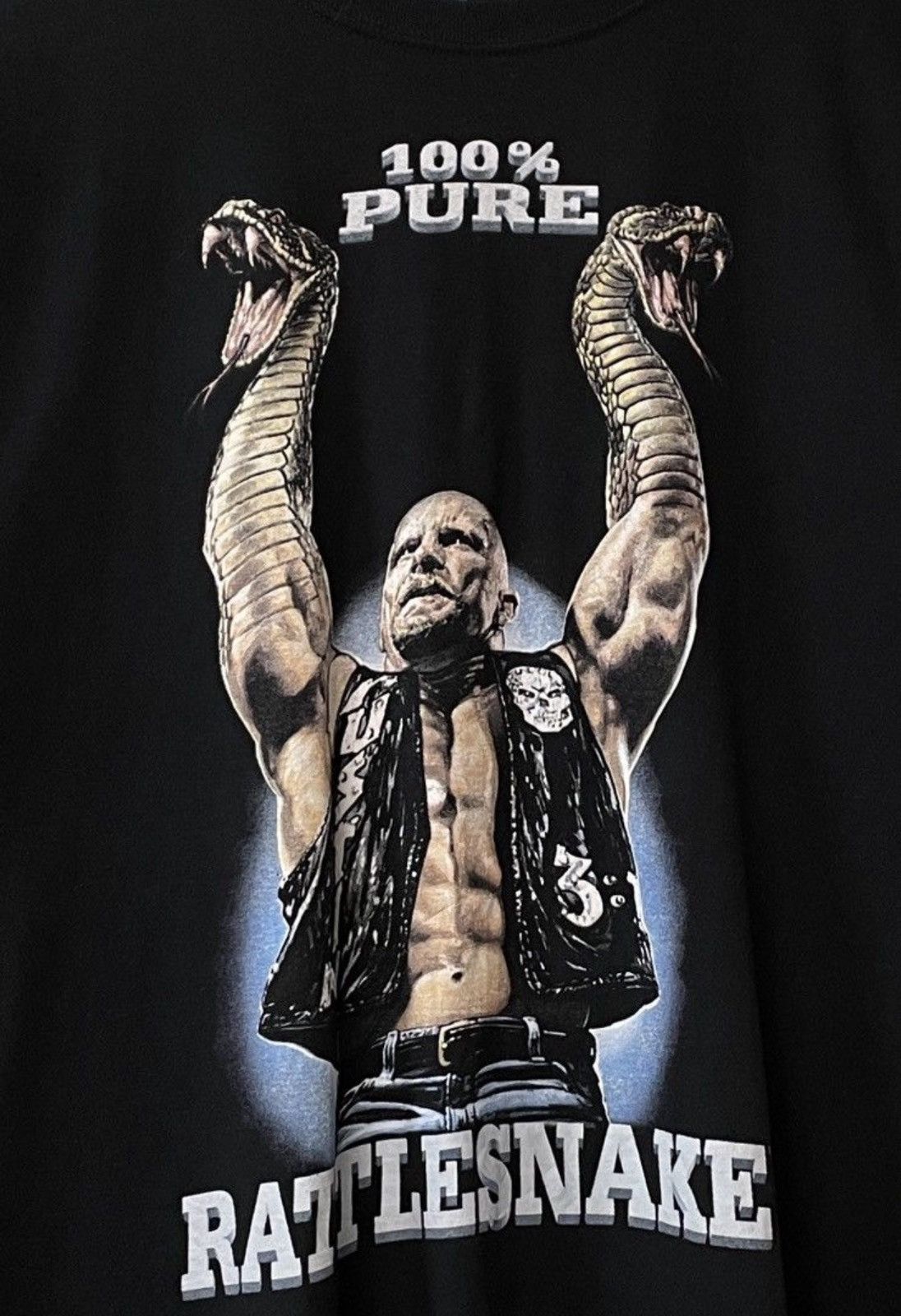 WWE Vintage Stone Cold Steve Austin Rattlesnake Tee WWF WWO Size US XXL / EU 58 / 5 - 6 Thumbnail