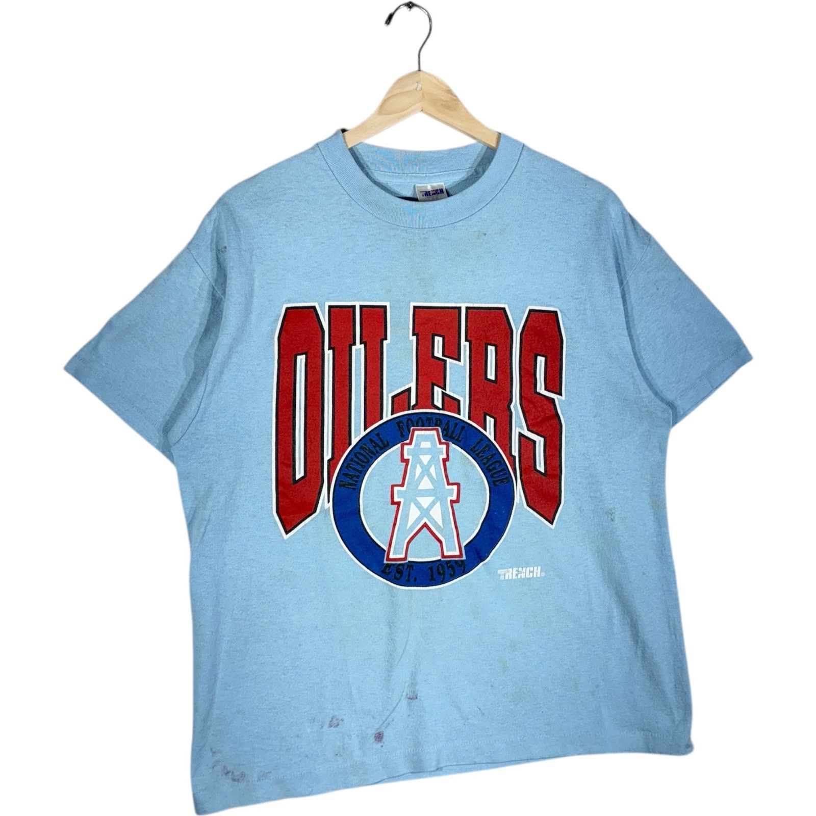 Vintage Vintage NFL Houston Oilers Tee Large Size US L / EU 52-54 / 3 - 4 Thumbnail