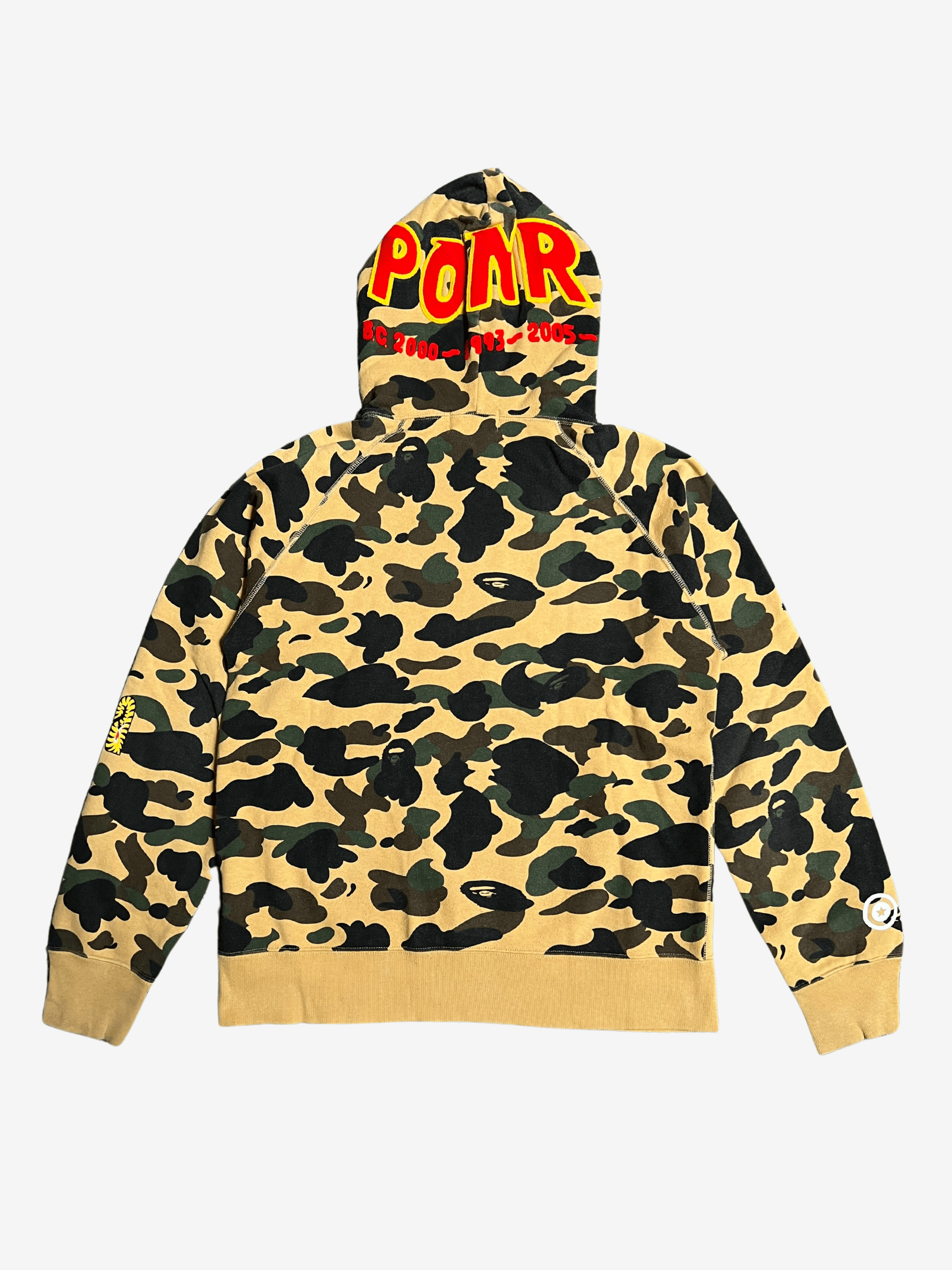 Bape A Bathing Ape Yellow Camo 1st Camo Half Zip Shark Hoodie Size US L / EU 52-54 / 3 - 2 Thumbnail
