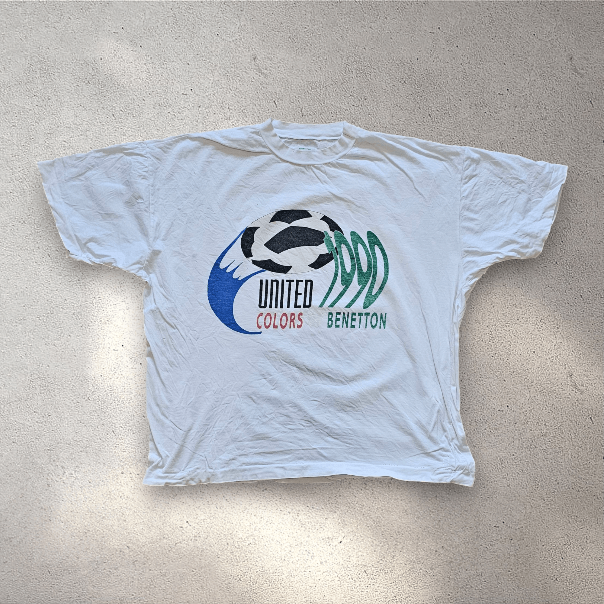 United Colors Of Benetton United Colors Of Benetton 1990 World Cup Tee Size US XL / EU 56 / 4 - 1 Thumbnail