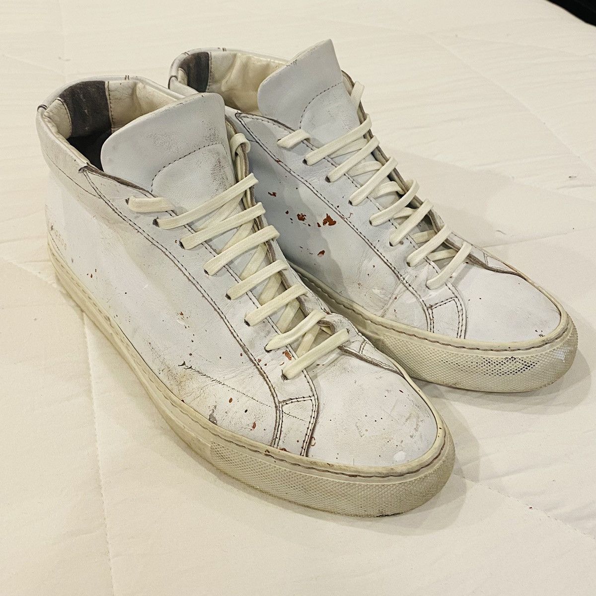 Common Projects Common Projects Italy Achilles Mid-Top White Shoes 41 EU Size US 8 / EU 41 - 1 Thumbnail