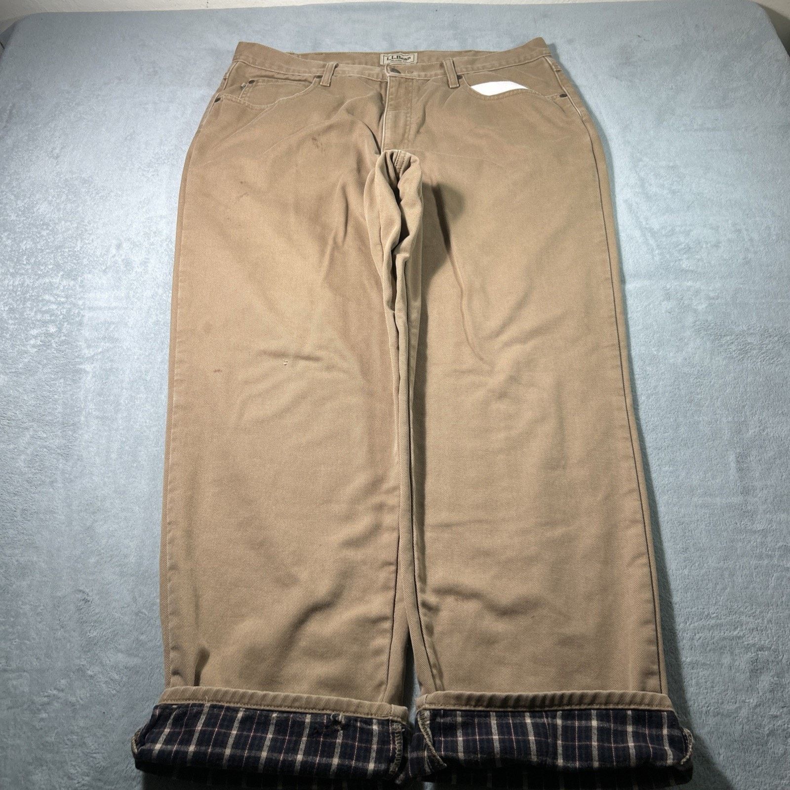 L.L. Bean LL Bean Flannel Lined Straight Jeans 38x32 Plaid Outdoors Size US 38 / EU 54 - 12 Thumbnail
