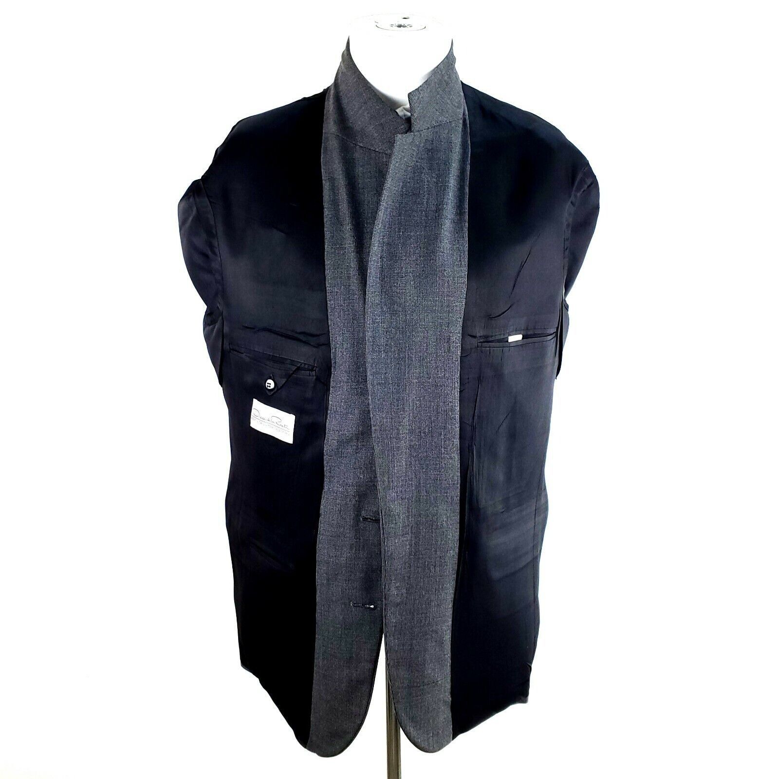 Oscar De La Renta Oscar de la Renta 42R 2 Button Nailshead Wool Gray Blazer Sp Size 42R - 9 Thumbnail