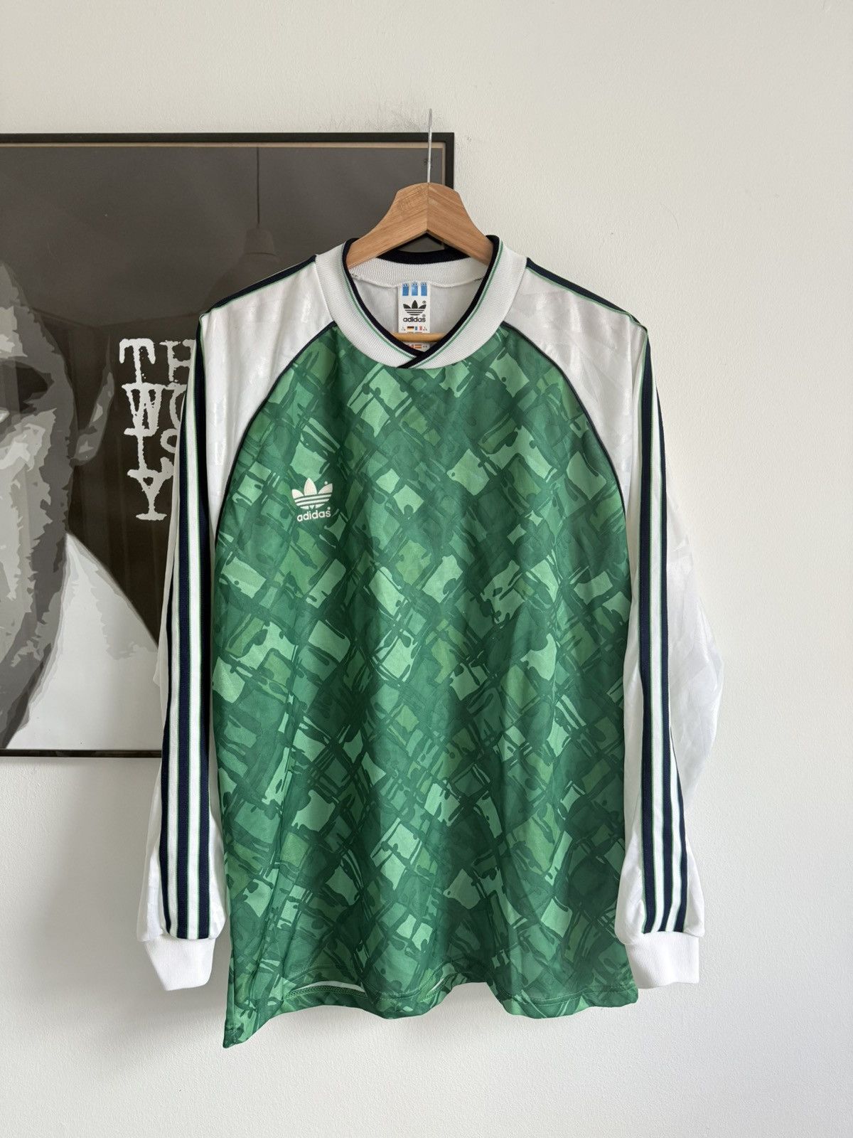 Adidas Vintage 90's Template Football Soccer Shirt Long Sleeve Size US L / EU 52-54 / 3 - 1 Thumbnail