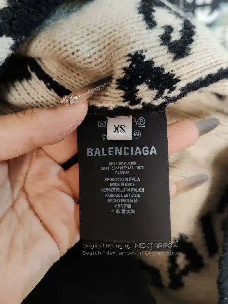 Balenciaga Balenciaga Bullet Screen Embroidered Knit Sweater Size US XS / EU 42 / 0 - 4 Thumbnail