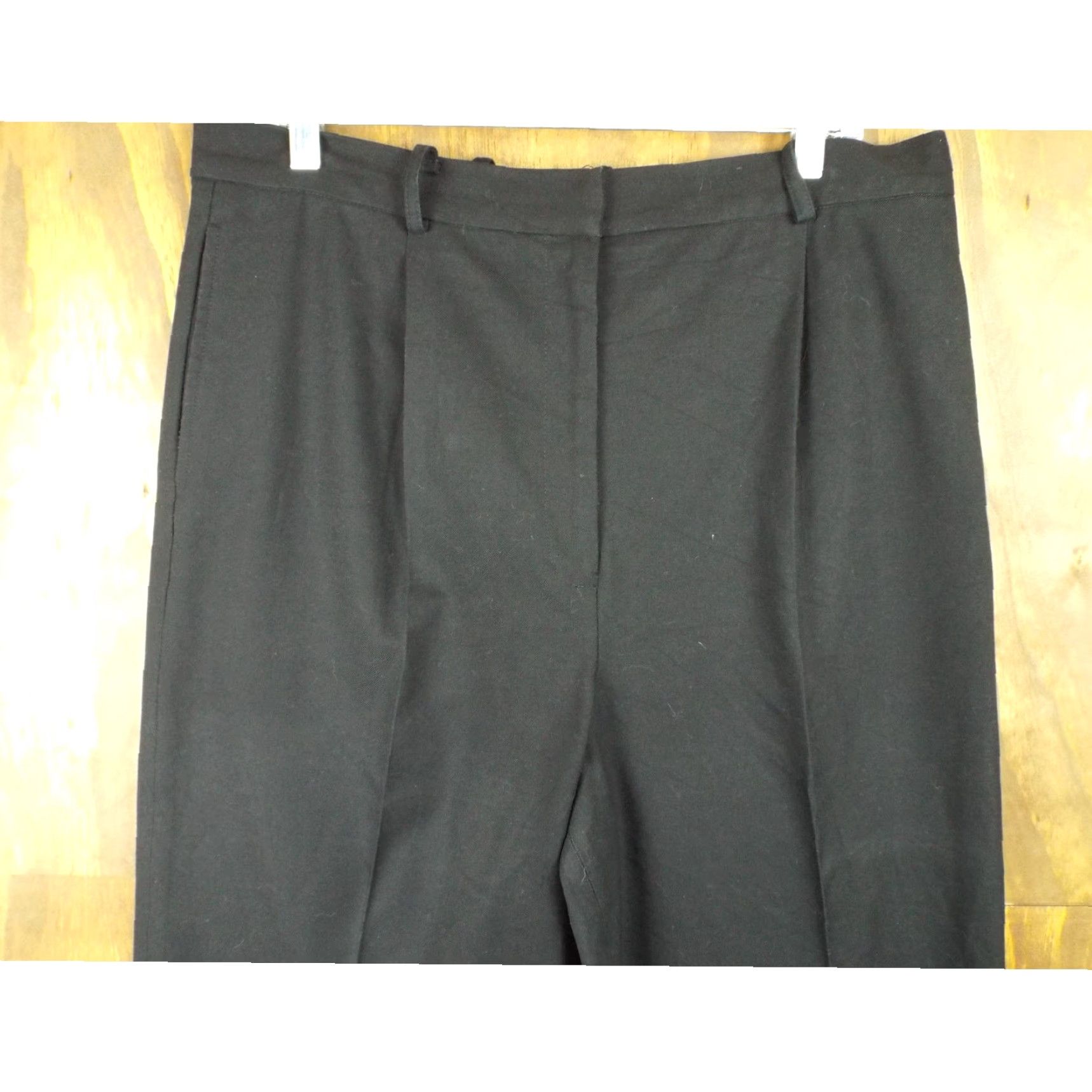 Eddie Bauer Eddie Bauer Womens Pants Black Pleated Front Classic Fit High Rise Stretch 16 Pants Women's Size 16 Plus Rise High Modern Workwear Size 24" / US 00 / IT 34 - 2 Thumbnail