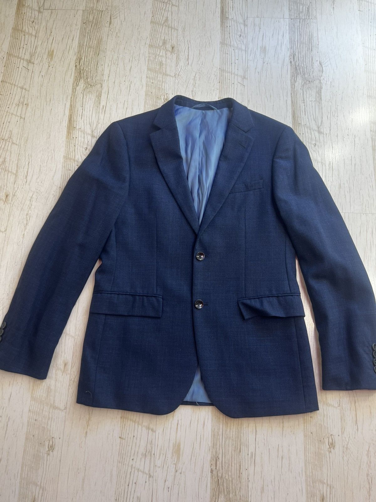 DKNY DKNY Blue Wool Blazer Size 48 Classic Tailored Size 38S - 1 Thumbnail