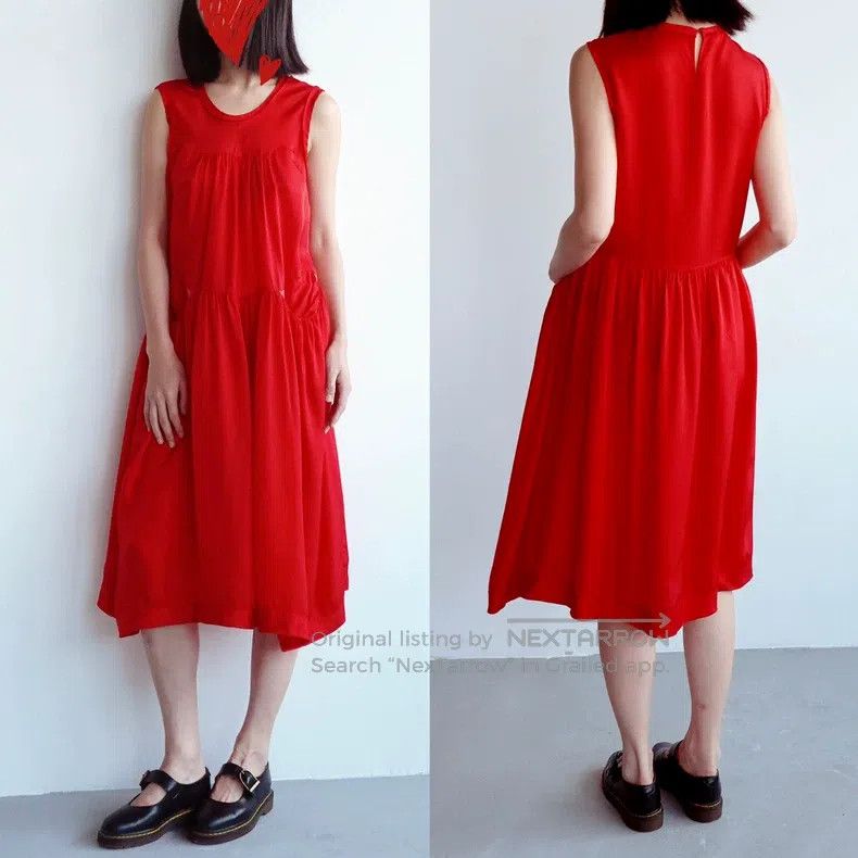 Comme des Garcons Comme Des Garcons Pleated Umbrella Hem Little Red Skirt Size S / US 4 / IT 40 - 3 Thumbnail