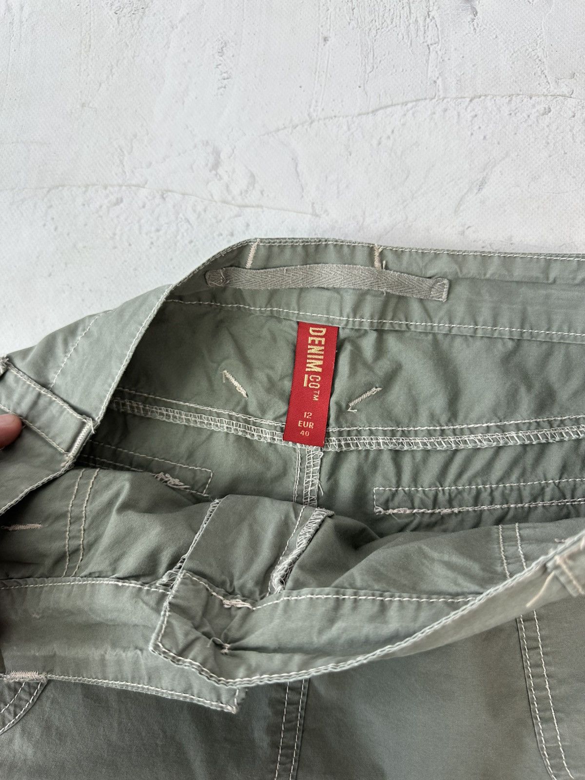 If Six Was Nine Vintage Khaki Cargo Mini Skirt Size 34" / US 12 / IT 48 - 4 Thumbnail