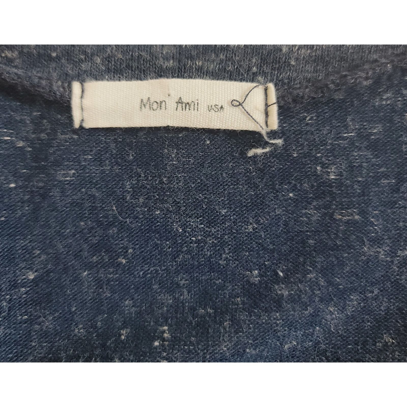 Other Mon Ami Blue Marled Floral Faux Layered Women's Top Small Size S / US 4 / IT 40 - 4 Thumbnail