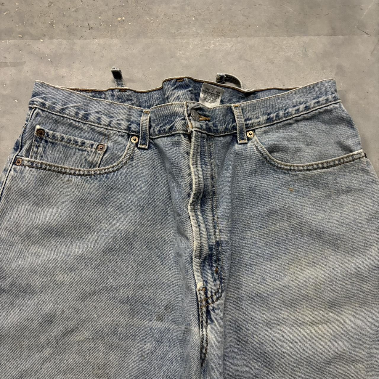 Levi's × Vintage Crazy Vintage Y2K/2000s Baggy Light Wash Levi’s Skater Essential Jean Shorts Jorts! Size US 38 / EU 54 - 3 Thumbnail
