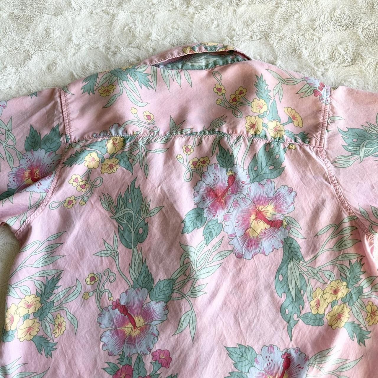 Ocean Pacific Vintage Ocean Pacific Hawaiian Shirt Womens L Pink Floral Size L / US 10 / IT 46 - 5 Thumbnail