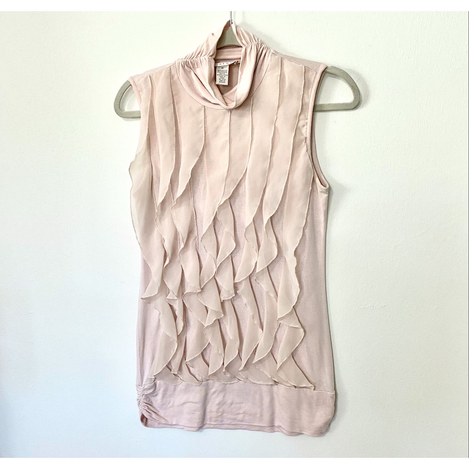 Other Kenar Blush Sleeveless Victorian Ruffle Front Blouse S Size S / US 4 / IT 40 - 9 Thumbnail