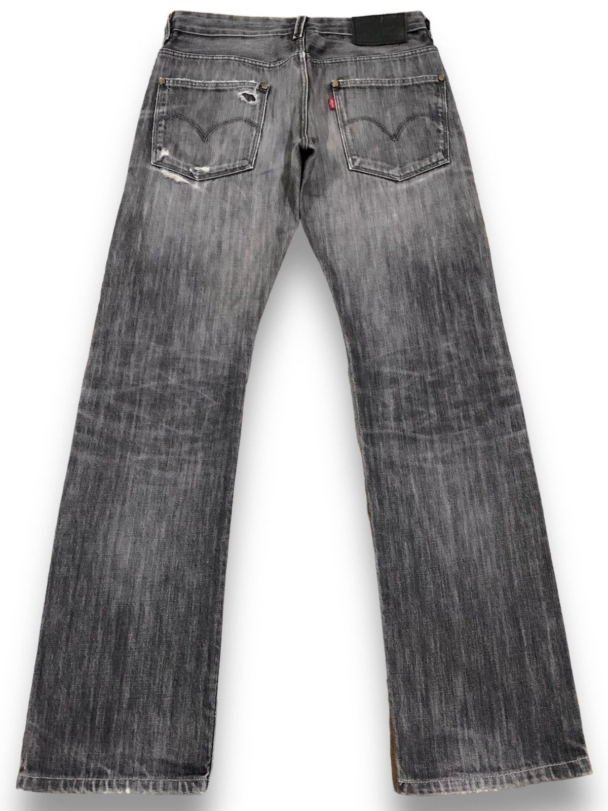 Levi's Vintage Clothing Vintage Y2K Levis Premium Slim Straight Ripped Grunge Jeans Size US 29 - 2 Thumbnail