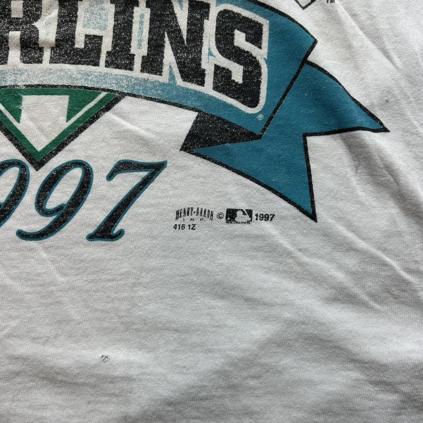 MLB Vintage Florida Marlins MLB 1997 Baseball t shirt L Size US L / EU 52-54 / 3 - 4 Thumbnail