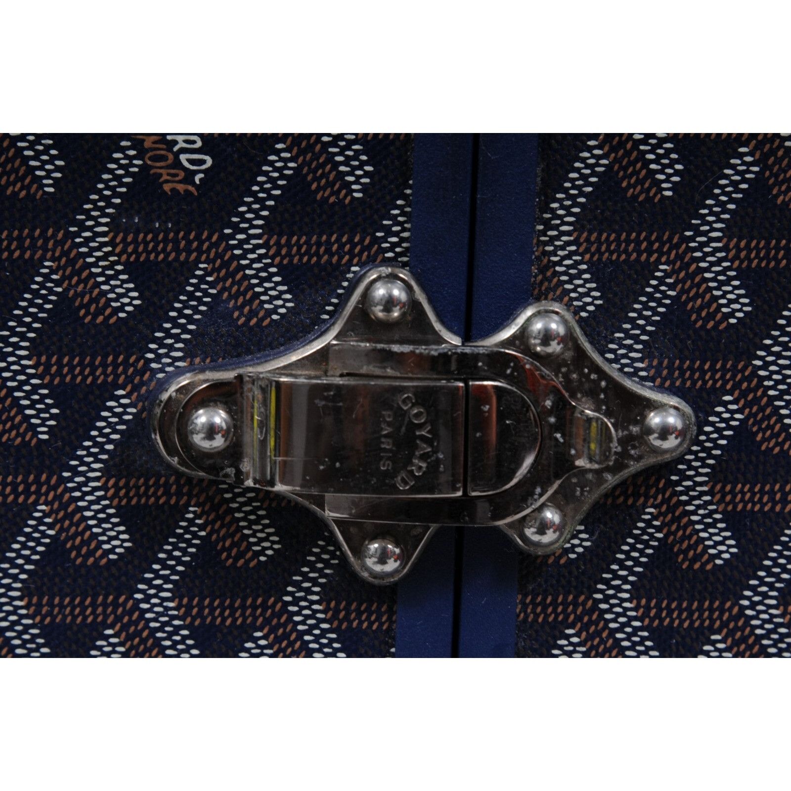 Goyard Navy Blue Coated Canvas Bourget Trolley PM Rolling - 02538 Size ONE SIZE - 6 Thumbnail