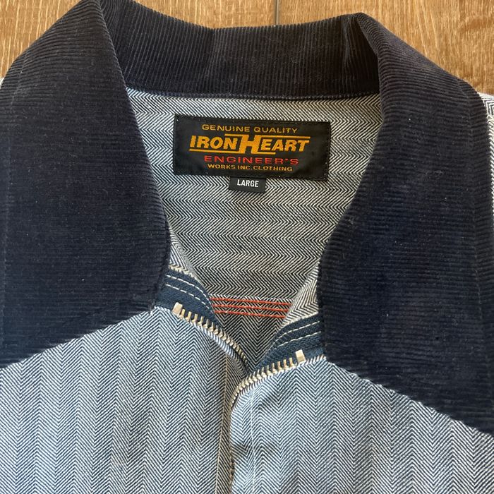 Iron Heart Iron Heart Indigo Herringbone Work Jacket Grailed