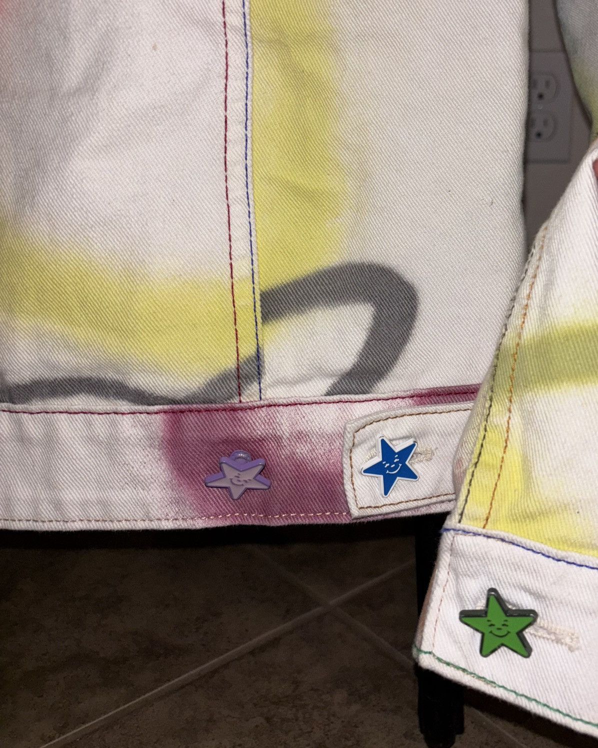 Asspizza × Designer 2021 Asspizza Painted White Denim Jacket Men’s Medium 1/1 Size US M / EU 48-50 / 2 - 7 Thumbnail