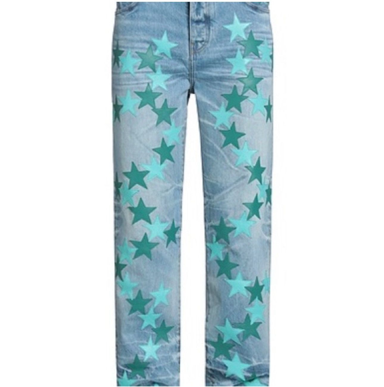 Amiri Amiri Chemist Leather Star Blue Jeans Size US 30 / EU 46 - 1 Thumbnail