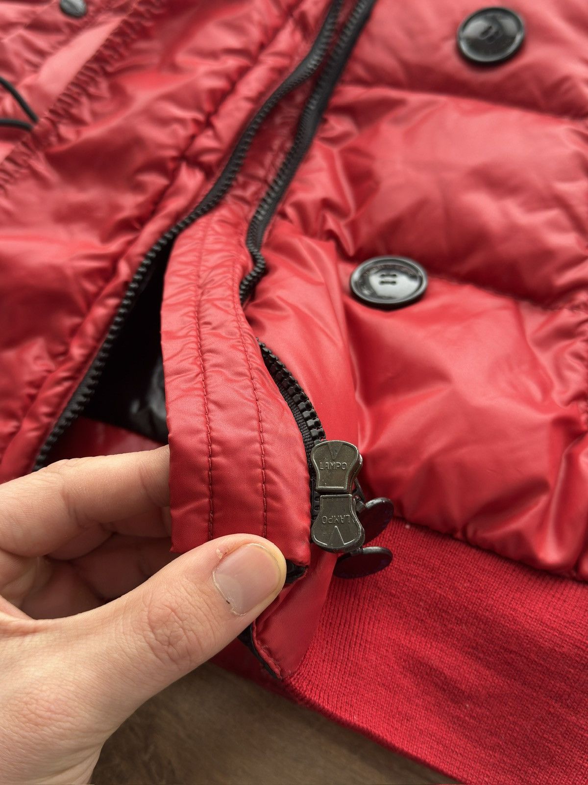 Moncler Moncler Alpin Fur down jacket red woman size 1 Size S / US 4 / IT 40 - 15 Thumbnail