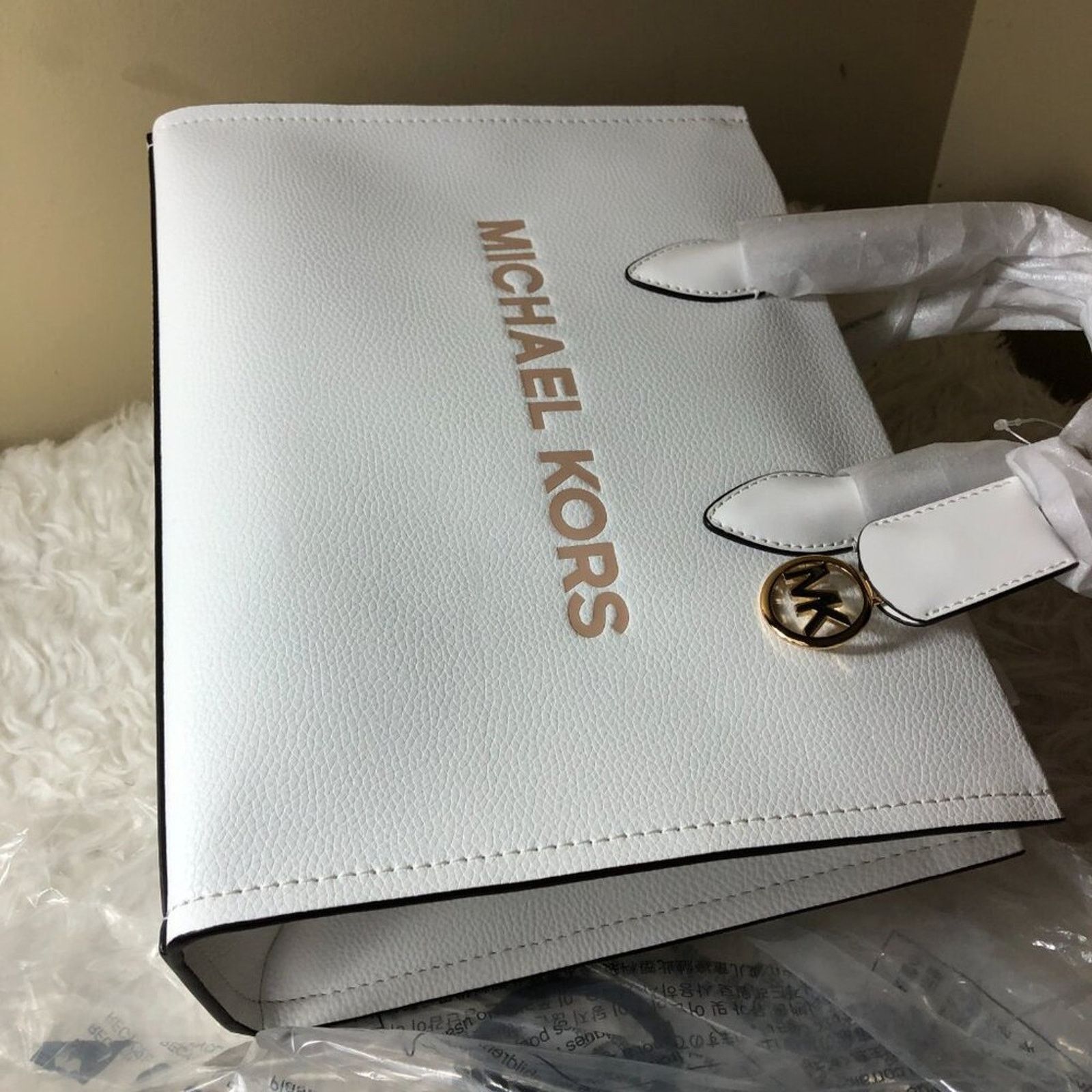 Michael Kors New Michael Kors Mirella Medium Tote Pebbled Leather Shopper Size ONE SIZE - 3 Thumbnail