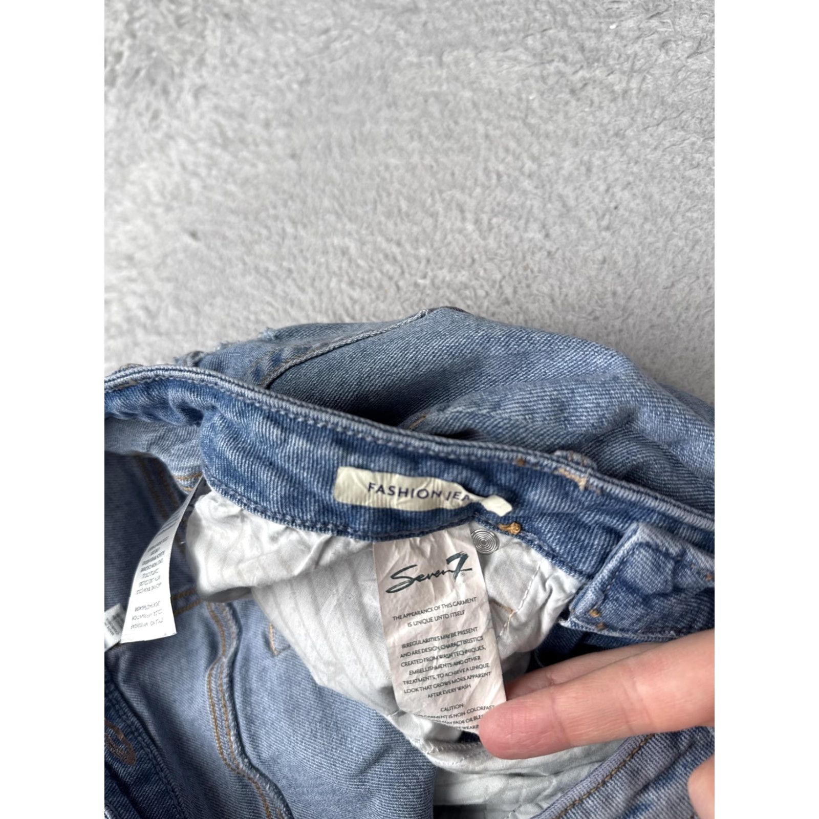 Vintage Seven7 Jeans Women Bootcut Jeans Blue Light Wash Distressed 28x25 4 Casual Denim Pants 5-Pocket Design Size 27" / US 4 / IT 40 - 7 Thumbnail