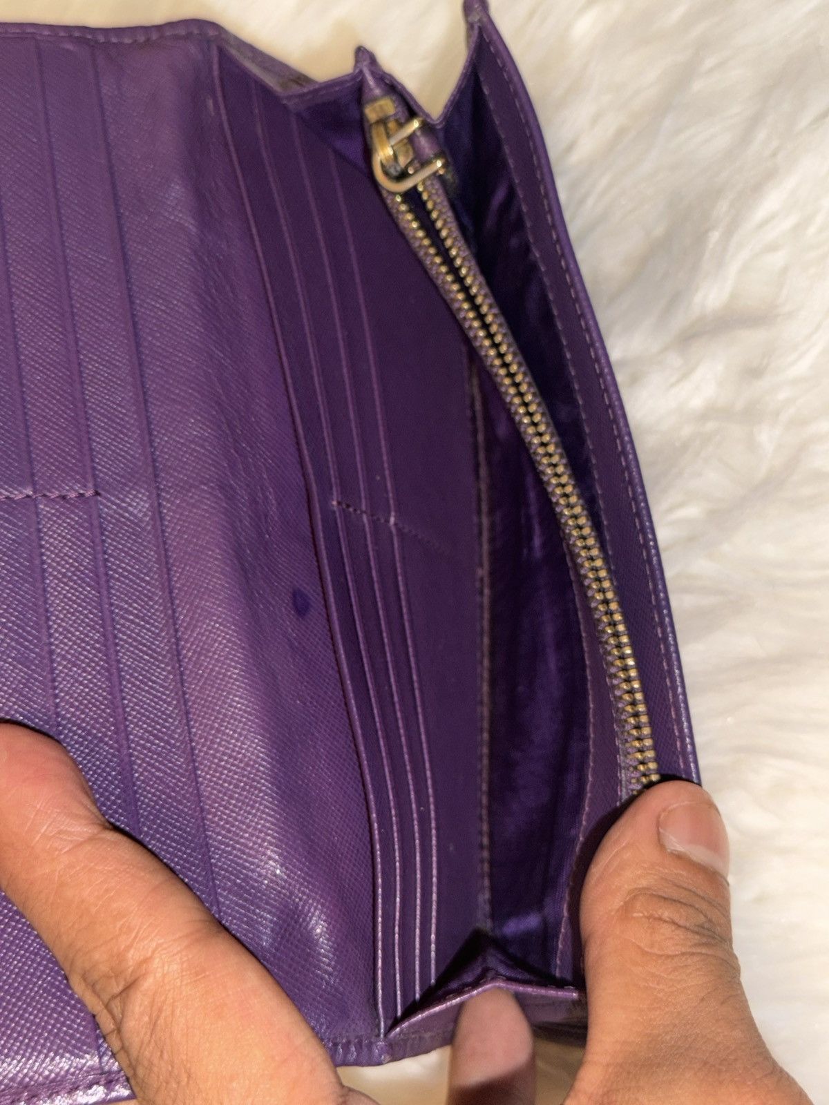 Prada Prada Purple Quilted Nylon Wallet Size ONE SIZE - 5 Thumbnail