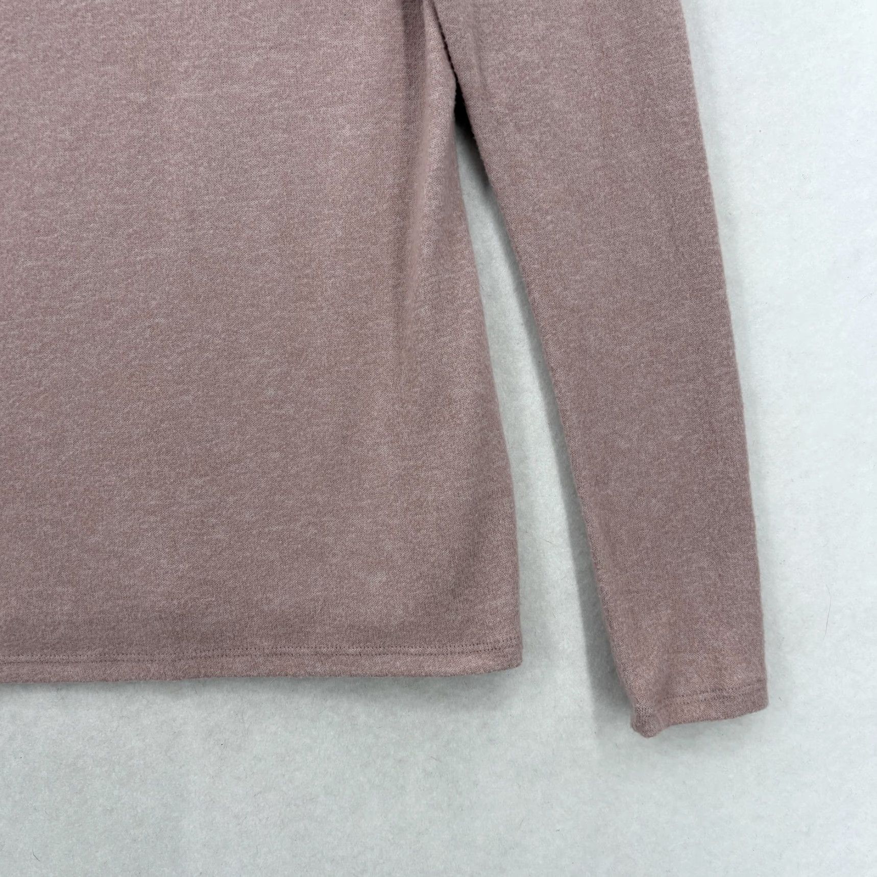 Express Express Pink Beaded Mock Neck Long Sleeve Sweater Womens Medium Knit Pullover, Lightweight, Jewel, Rhinestone Accents, Fall Casual Size M / US 6-8 / IT 42-44 - 3 Thumbnail