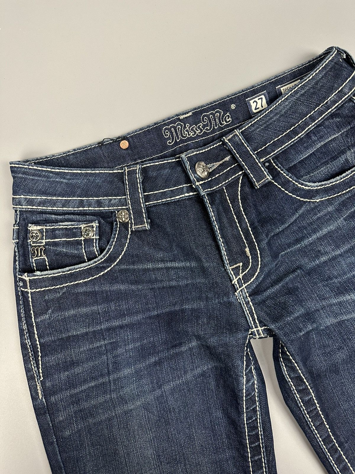If Six Was Nine × Le Grande Bleu (L.G.B.) 🔥Flared🔥Miss Me Inspired by Chrome Hearts Design Denim Size US 29 - 8 Thumbnail