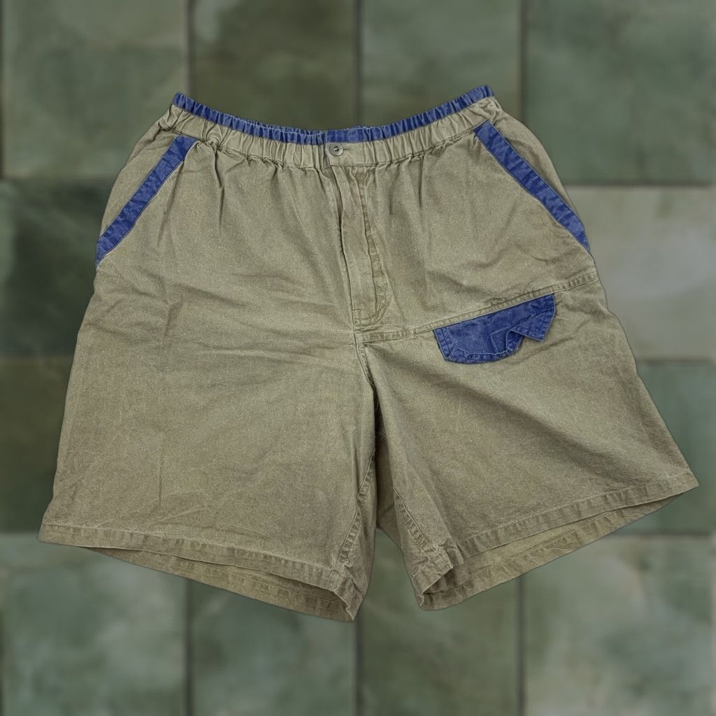 Vintage VINTAGE Fast Breaker Shorts Men L Tan Beach 90s Aloha Outdoor Casual Chino Elastic Waistband Brown Size US 33 - 1 Thumbnail