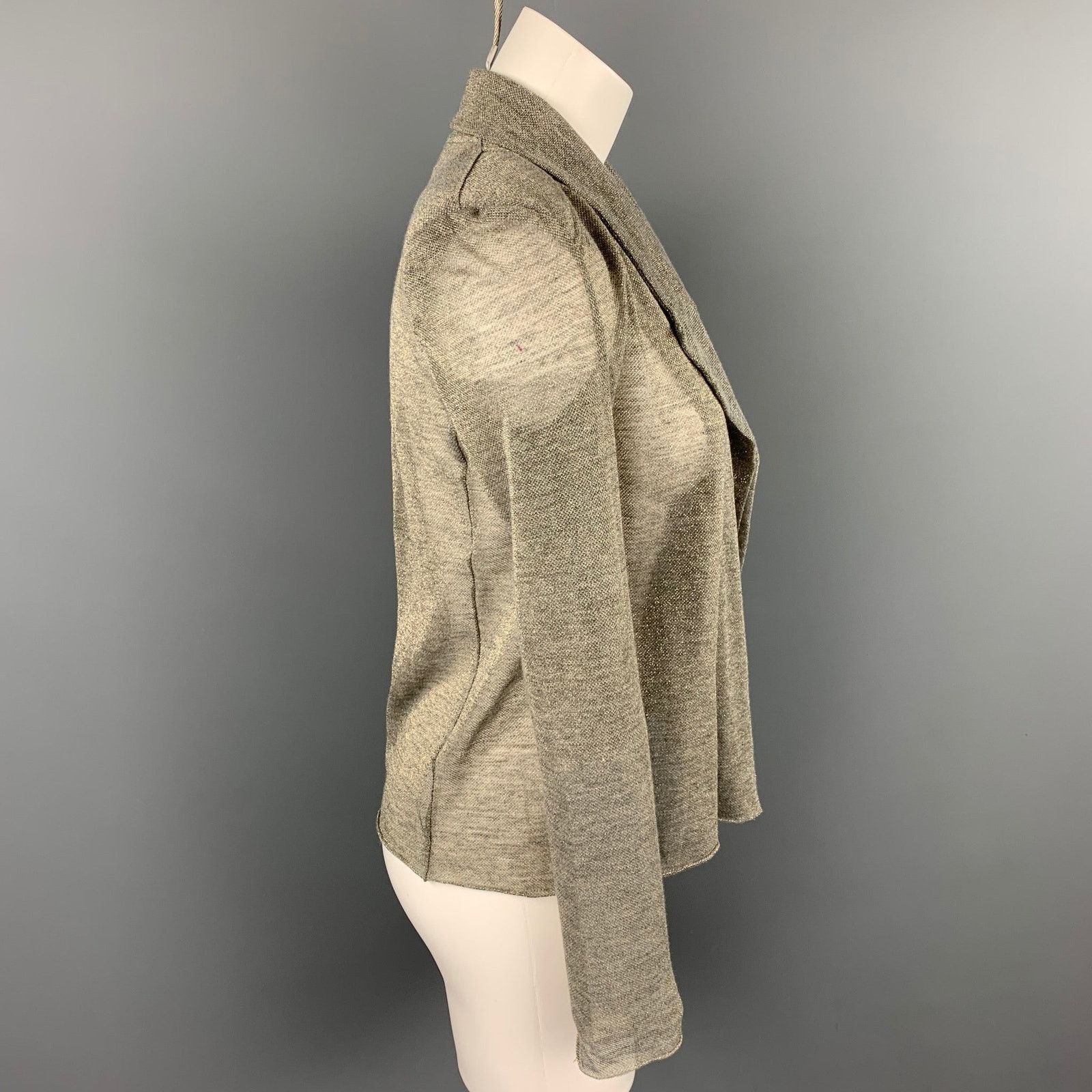 Kolor KOLOR Size S Silver & Grey Metallic Polyester Blend Jacket Size S / US 4 / IT 40 - 2 Thumbnail