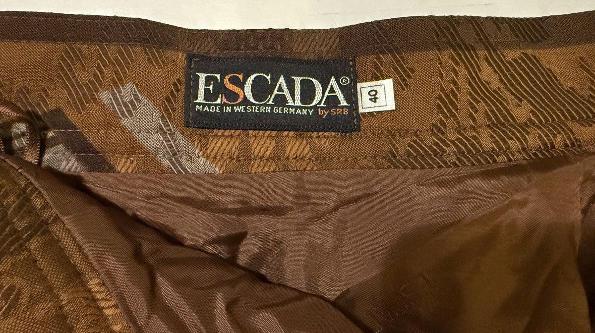 Escada Escada Vtge Lined 100% Wool Multibrown Floral Design Skirt Size 40" / US 18 - 8 Thumbnail
