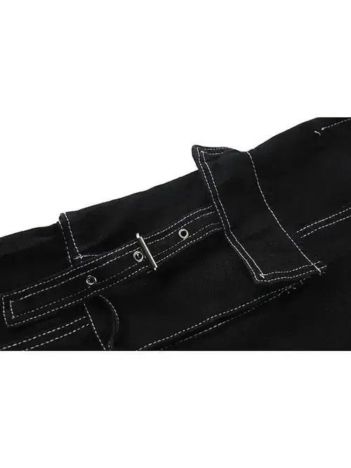 Jean Black Cargo Carpenter Denim Jeans Size US 32 / EU 48 - 4 Thumbnail