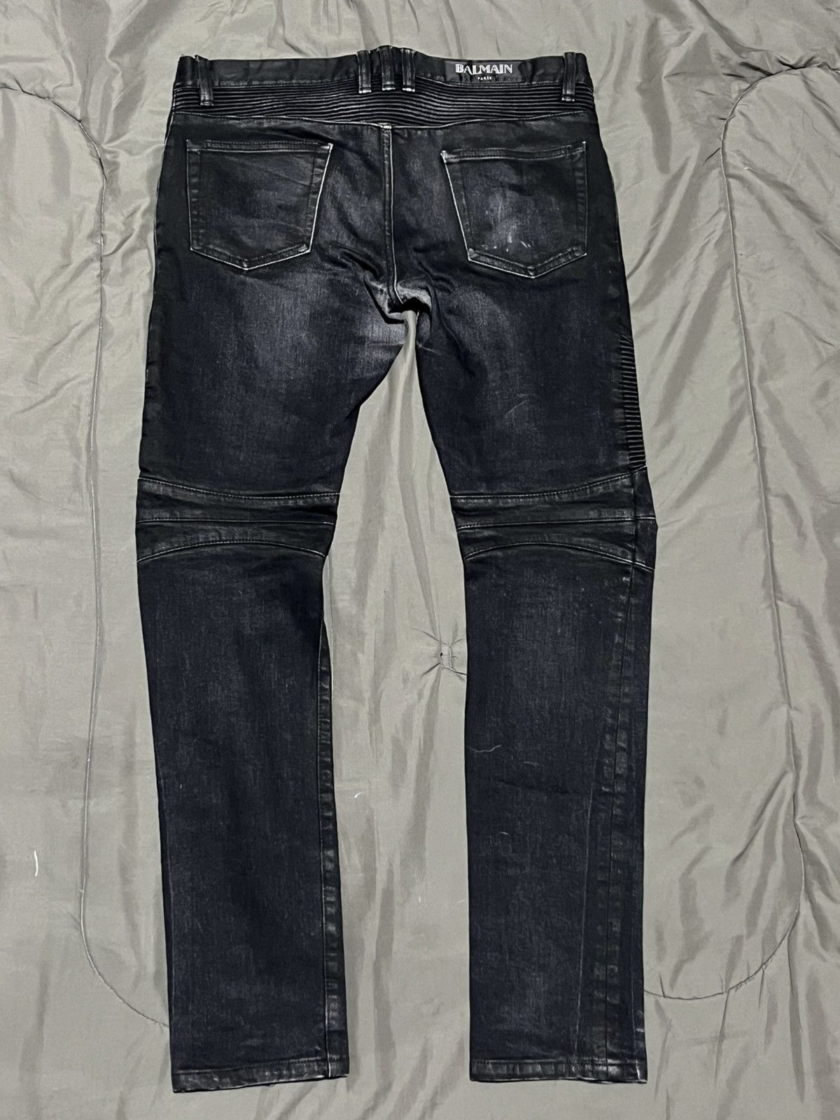 Balmain Black Balmain Biker Denim Size US 34 / EU 50 - 8 Thumbnail