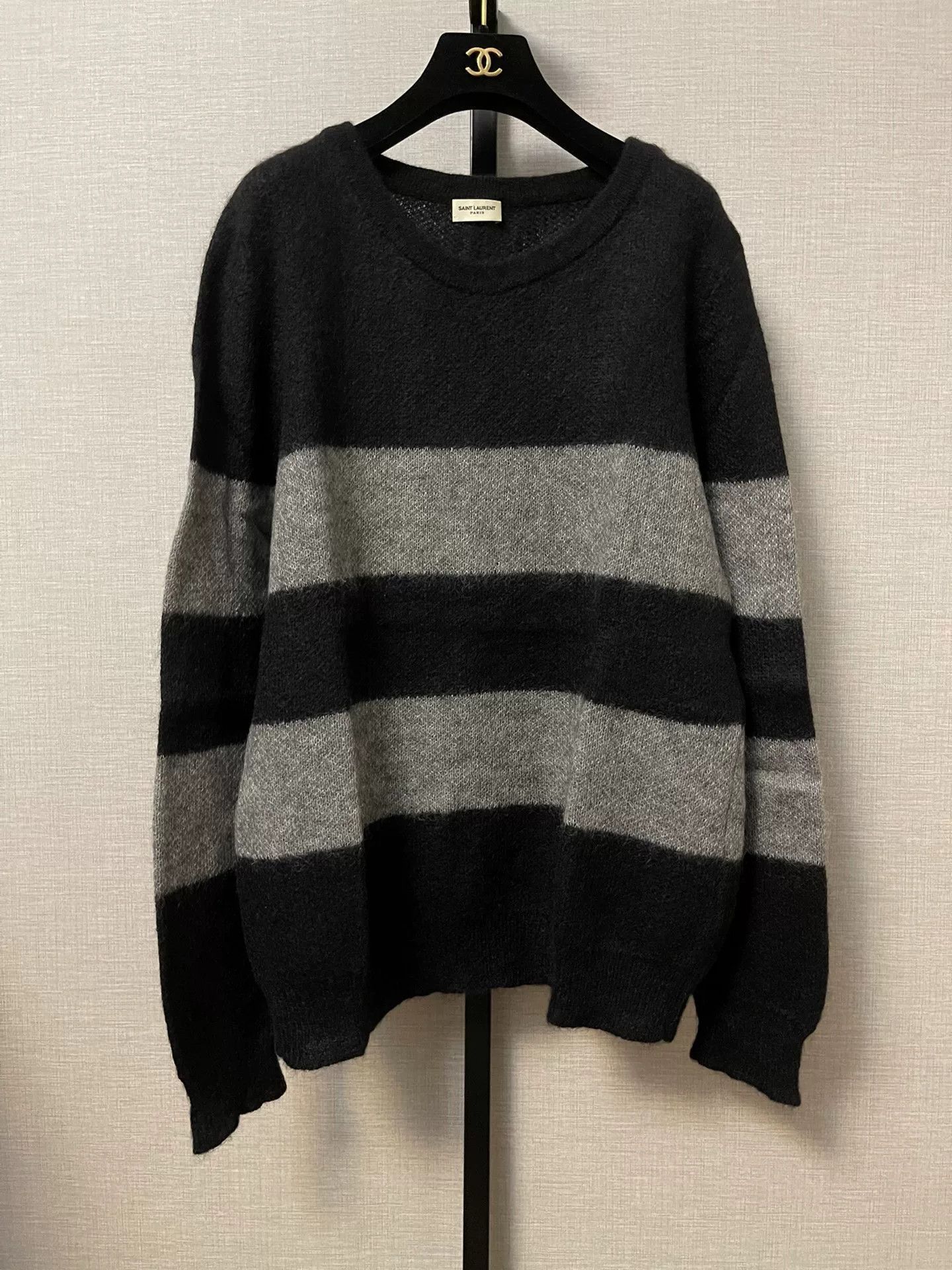 Saint Laurent Paris oversized striped mohair sweater by saint laurent. Size US L / EU 52-54 / 3 - 1 Thumbnail