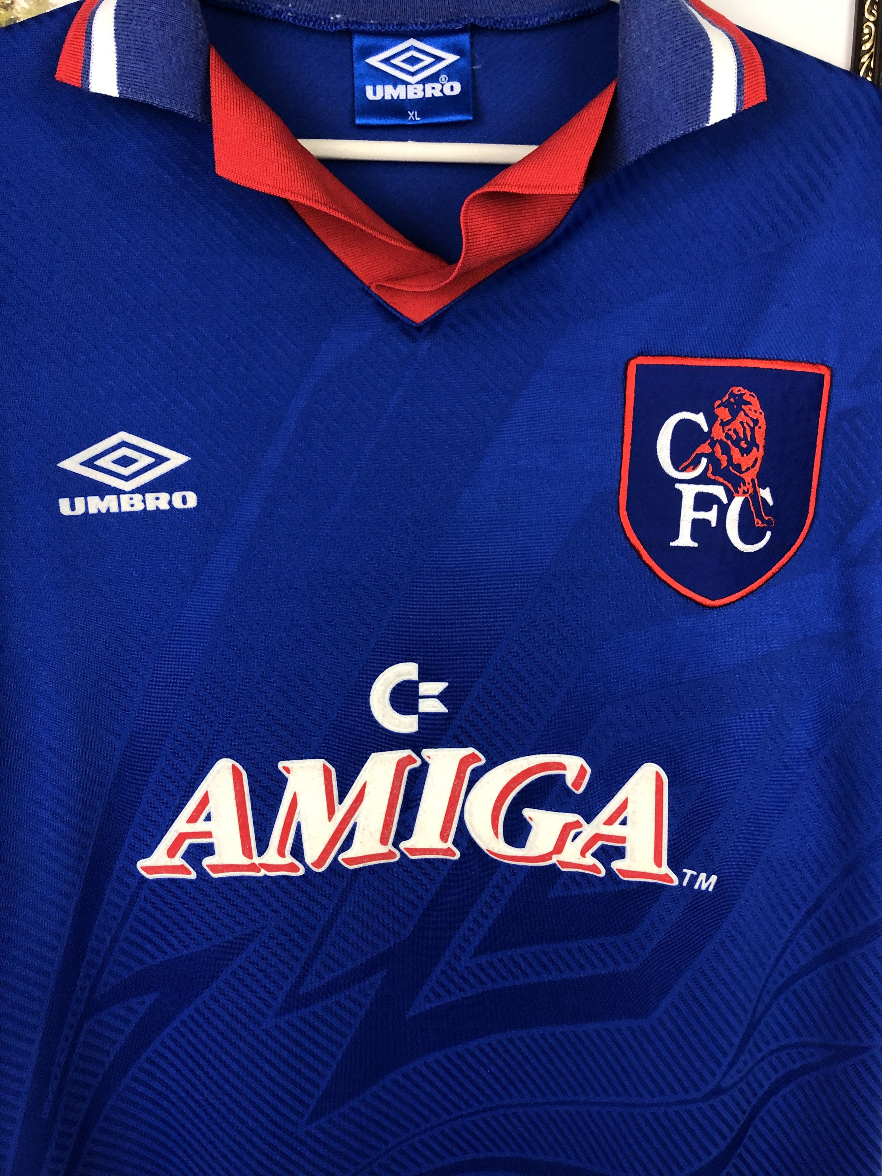 Umbro Chelsea football shirt 1993 Soccer Blue Jersey Tee Hype Size US XL / EU 56 / 4 - 3 Thumbnail