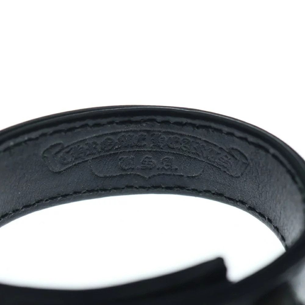 CHROME HEARTS 3 BUTTON 2 SNAP LEATHER BRACELET