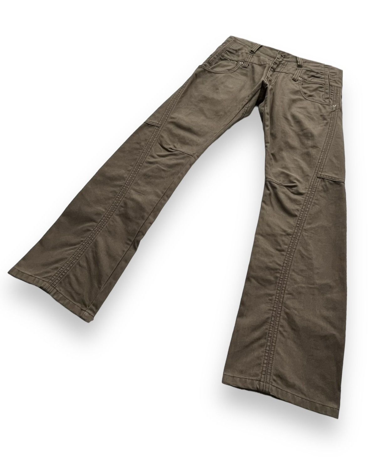 Issey Miyake RARE🔥DE PLUS TETE HOMME Double Waist Sun Faded Brown Flare Size US 28 / EU 44 - 6 Thumbnail