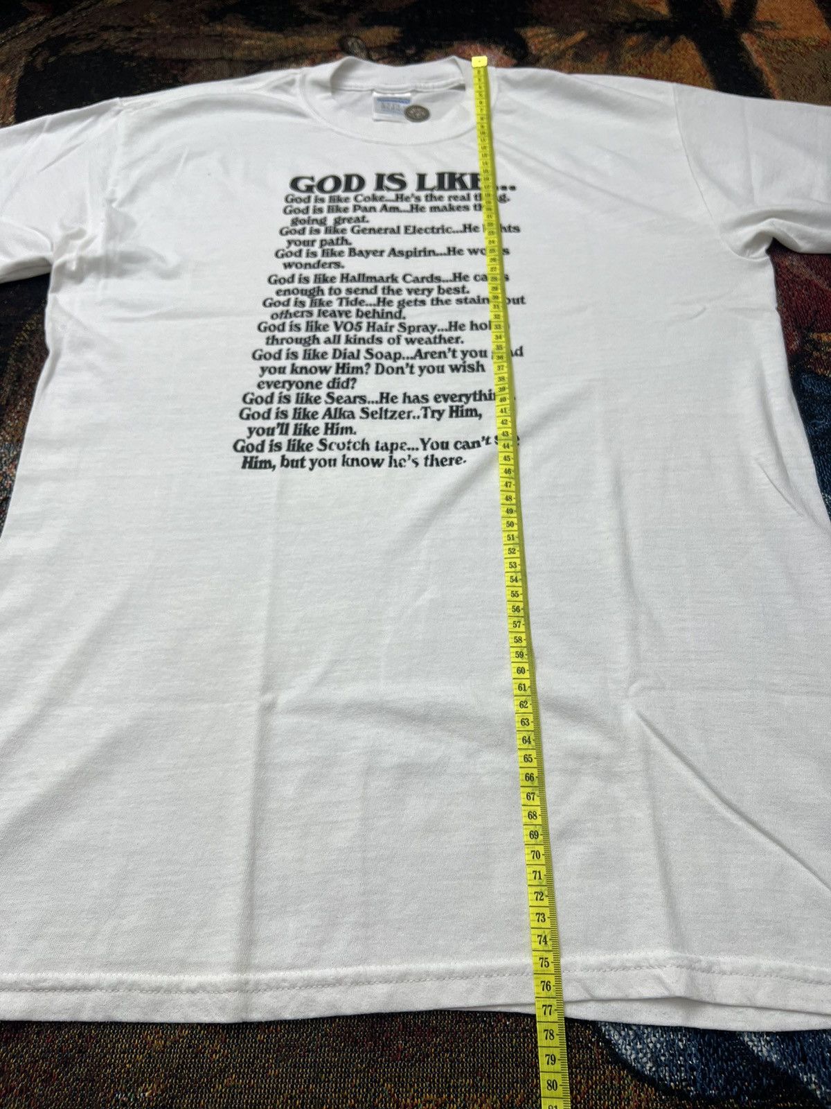 Vintage 90s "God is Like..." Jesus Tee Size US L / EU 52-54 / 3 - 6 Thumbnail