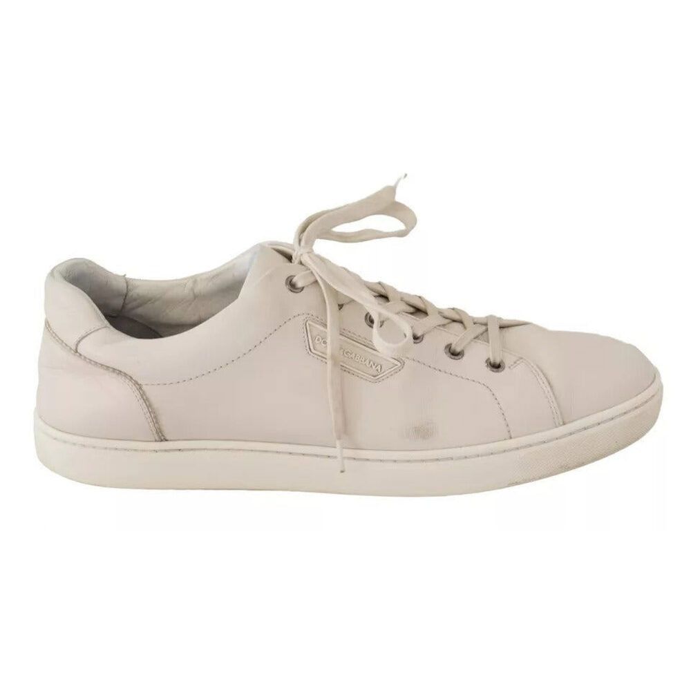 Dolce & Gabbana Dolce & Gabbana White Casual Leather Logo Men Sneakers Shoes Size US 11 / EU 44 - 1 Thumbnail