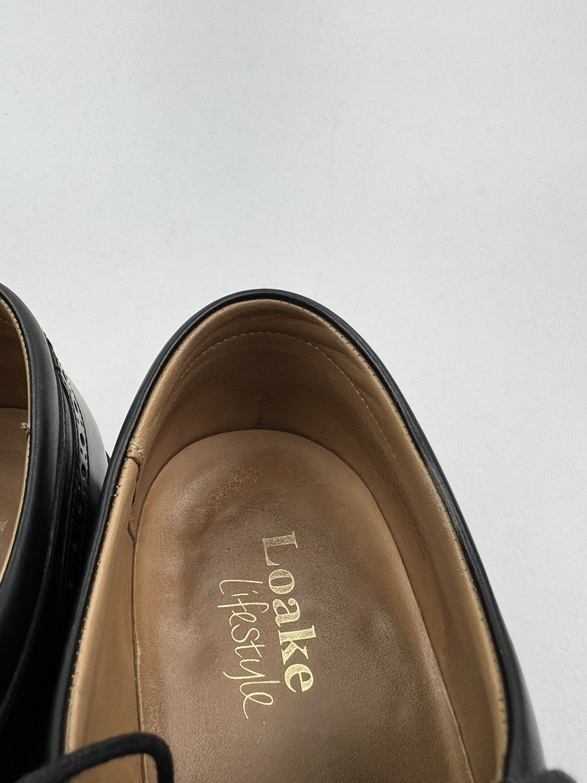 Loake LOAKE Oxfords Leather Shoes Lace Up Woodstock Black Men’s Size US 8.5 / EU 41-42 - 16 Thumbnail