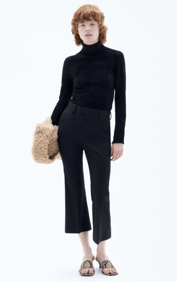Filippa K Cropped Kick Flare Trousers Pants