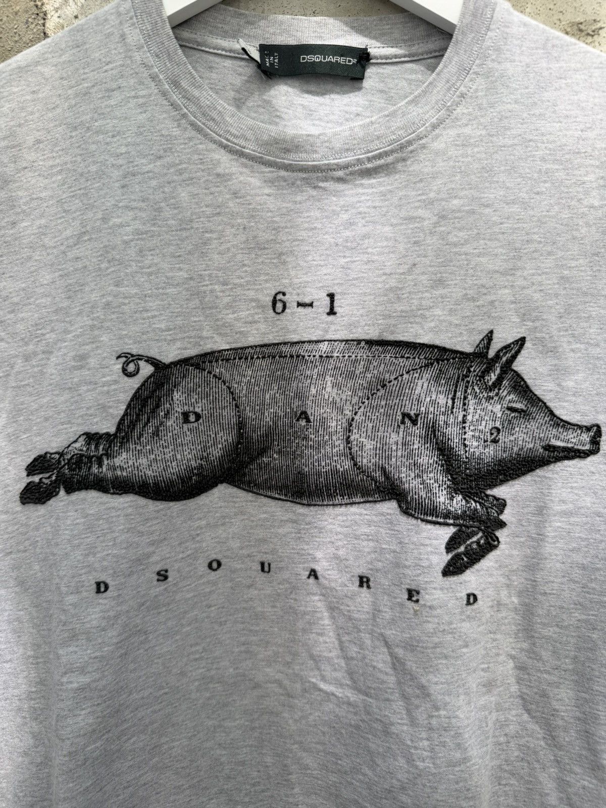 Dsquared2 SS11 DSQUARED2 Grey Pig T- Shirt Size US S / EU 44-46 / 1 - 3 Thumbnail
